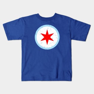 Retro Chicago Illinois City Flag // Vintage Chicago Grunge Emblem Kids T-Shirt